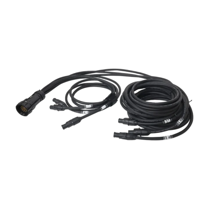 ProX 19-pin power distribution cable with Kupo connector and six True1 outputs, 12AWG SJOOW construction