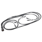 ProX 19-pin power distribution cable with Kupo connector and six True1 outputs, side profile view
