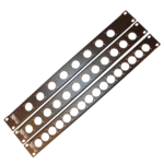 ProX 1U rack panel with eight XLR connector ports and speaker twist connectors for professional audio routing