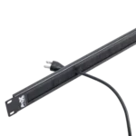 ProX 1U rack panel brush cable management slot strips showing detailed brush bristle construction and mounting