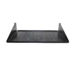 ProX 2U rack shelf with 12 inch depth showing side profile and mounting hardware