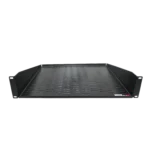 ProX 2U rack shelf 18 inches deep showing side profile and mounting brackets