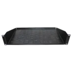 ProX 2U rack shelf mounted in professional audio equipment rack installation
