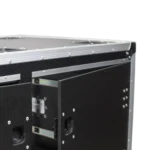 ProX 2X12U 24 inch deep vertical rack case dimensional diagram with measurements and specifications
