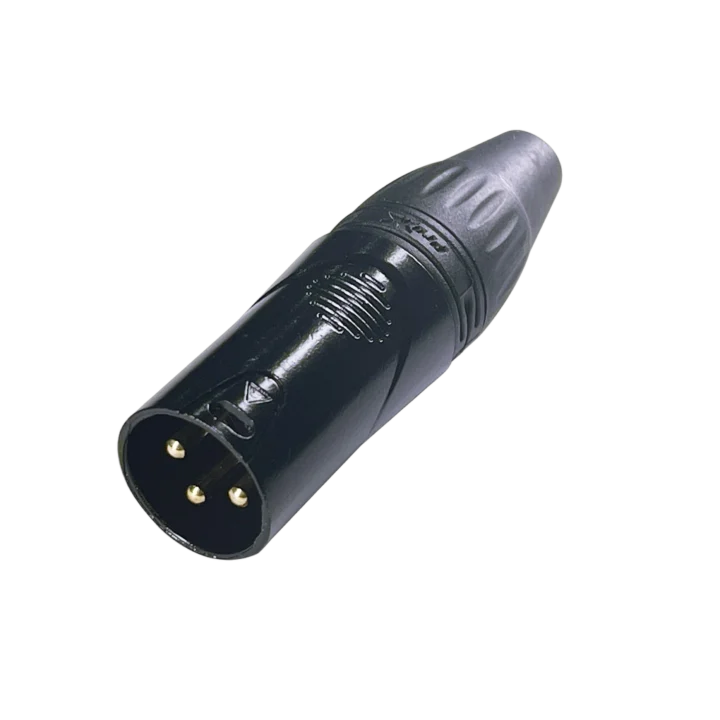 ProX 3-pin DMX terminator connector with gold-plated contacts and professional XLR design