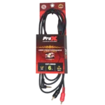 ProX 3.5mm TRS to dual RCA-M audio cable with gold-plated connectors and professional construction
