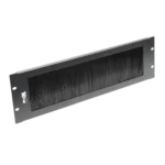 ProX 3U rack panel brush cable management slot strips front view with black bristles