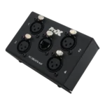 ProX 4-channel Cat6 stage snake box with four XLR female connectors, front panel view