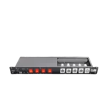 ProX 4 way Powerkon to Edison AC power strip 1U rack mount side profile showing depth and connectors