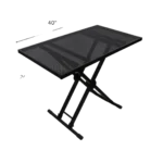 ProX 40X24 utility keyboard stand table top with flight case compatibility, secondary angle view