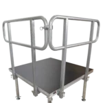 ProX 4 foot professional single guard rail rear panel showing mounting hardware and structural support