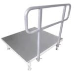 ProX 4 foot professional single guard rail for StageQ portable stage platform front view