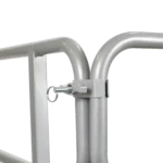 ProX 4 foot professional single guard rail for StageQ portable stage platform, side profile view