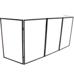 ProX 5 Panel Black Frame DJ Facade stainless steel quick release hinge mechanism detail