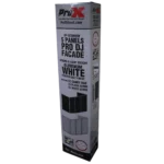 ProX 5 panel silver frame DJ facade dimensional diagram with measurements and hinge specifications