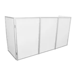 ProX 5 panel silver frame DJ facade with stainless steel quick release hinges and 180 degree opening