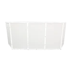 ProX 5 Panel white frame DJ facade with quick release 180 degree hinges front view