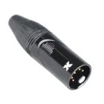 ProX 5-pin XLR male connector with black-chrome finish showing contact pins and locking mechanism