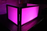 ProX 6 foot foldable four panel tabletop DJ facade with dimensional measurements and specifications