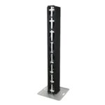 ProX 8.20 FT box truss three-sided black scrim cover rear panel attachment detail