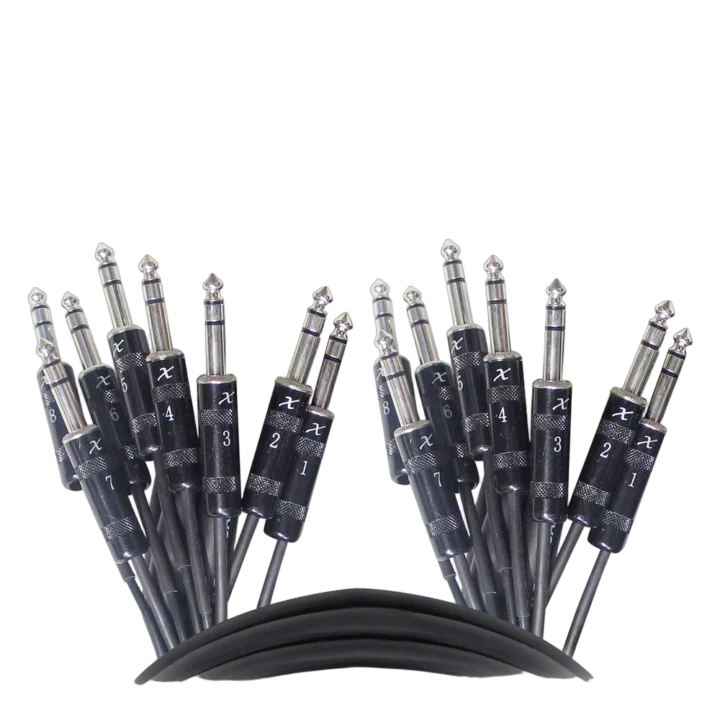 ProX 10 foot 8-channel snake cable with 1/4 inch TRS balanced connectors
