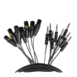 ProX 10 foot 8-channel snake cable with XLR3 male connectors and balanced 1/4 inch TRS ends
