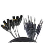 ProX 10 foot 8-channel snake cable with XLR3 female connectors and 1/4 inch TRS balanced connections