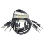 ProX 10 foot 8-channel snake cable with balanced 1/4 inch TRS connectors for professional audio