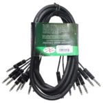 ProX 10 ft 8-channel snake cable with balanced 1/4 inch TRS connectors close-up detail