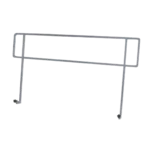 ProX 8 foot professional single guard rail for StageQ portable stage platform, side angle view showing safety barrier construction
