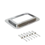 ProX 5x7 inch acrylic clear high impact recessed dish with smooth curved surface