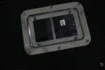 ProX 5x7 inch acrylic clear high impact recessed dish shown from side angle profile