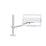 ProX white adjustable arm mount stand with laptop and monitor mounting capability, VESA compatible