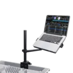 ProX black adjustable arm mount with VESA compatibility for monitors and laptops, side angle view