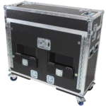 ProX flight case for Allen Heath DLive C3500 console with hydraulic lift and laptop arm dimensional specifications diagram
