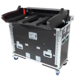 ProX flight case for Allen Heath DLive C3500 console with hydraulic lift and integrated laptop arm