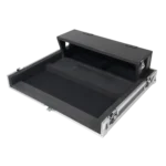 ProX flight case for Allen Heath QU-24 mixer showing doghouse compartment storage detail