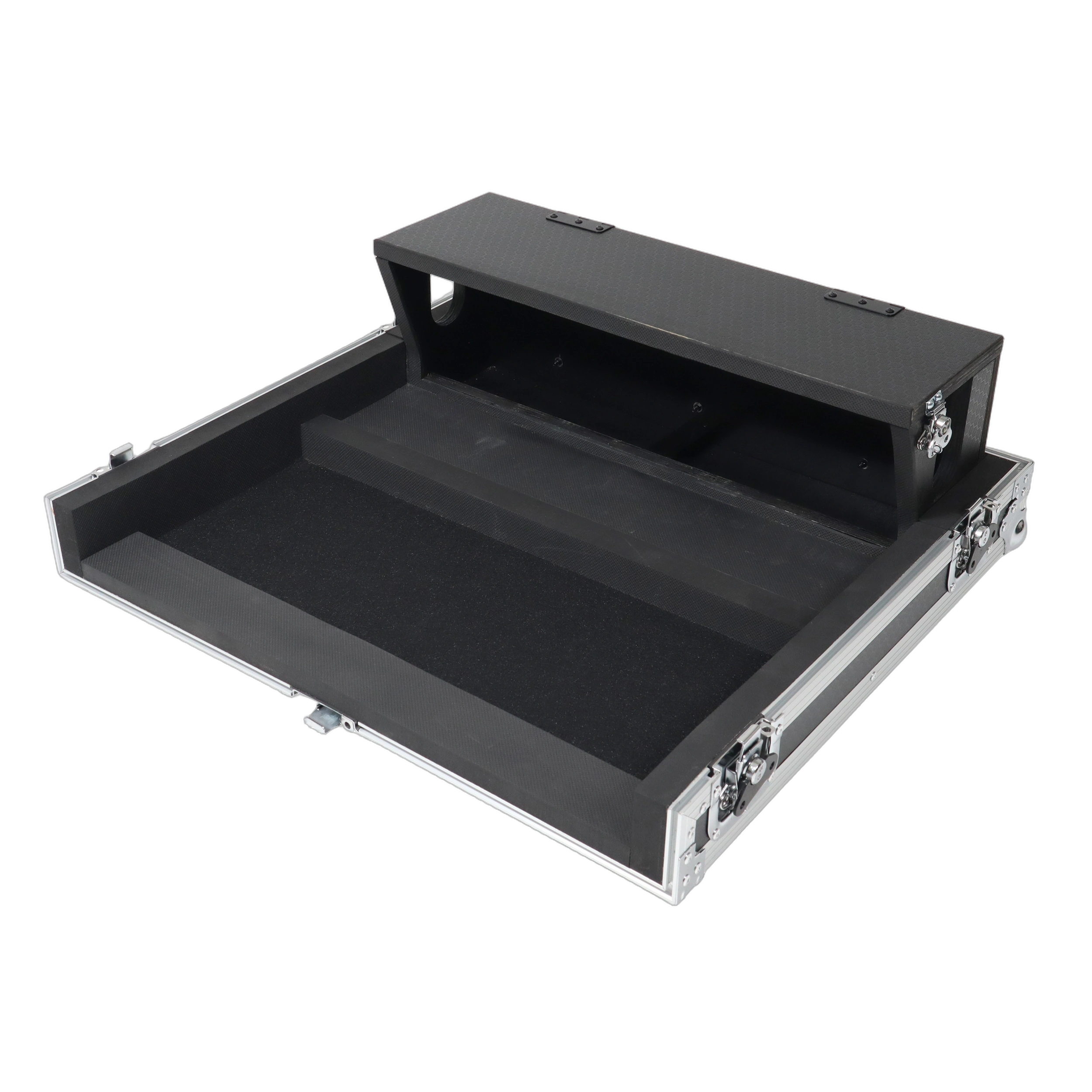 ProX Allen Heath QU-24 Flight Case Doghouse Compartment ProX flight case for Allen Heath QU-24 mixer showing doghouse compartment storage detail