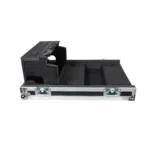 ProX ATA flight case doghouse compartment detail with protective padding and secure latches for Behringer WING console