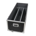 ProX ATA flight case interior detail showing protective foam padding and mounting hardware for EV Evolve 90 compact array speakers