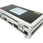 ProX ATA flight case interior showing organized storage compartments for 24 couplers, 160 pins and hammer