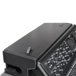 ProX ATA flight case for Midas M32 digital mixer with integrated doghouse compartment and heavy-duty caster wheels