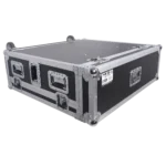 ProX ATA flight case dimensional diagram specifications for PreSonus STUDIOLIVE 64S 32S mixer with doghouse and casters