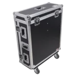 ProX ATA flight case for PreSonus StudioLive 32SX mixer showing rear panel connections and cable management