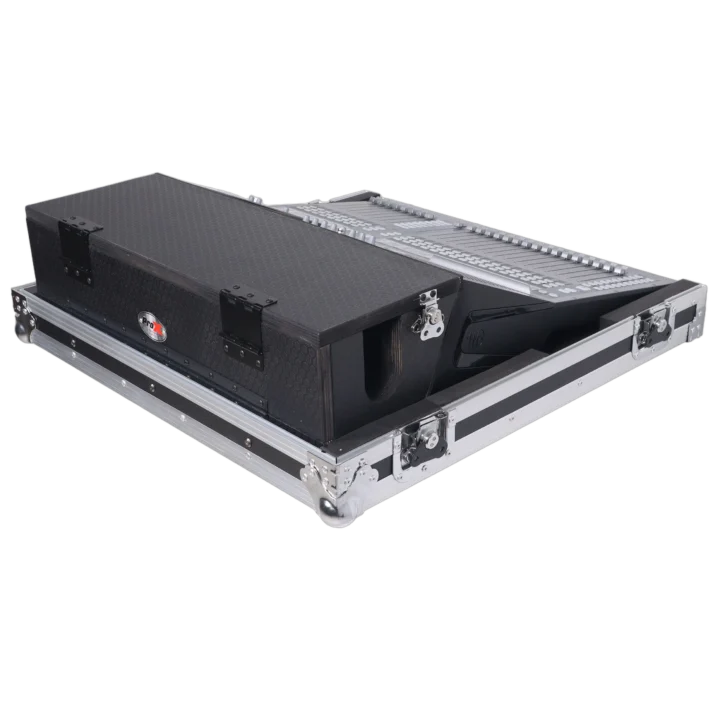 ProX ATA flight case for PreSonus StudioLive 32SX mixer showing reinforced corner hardware and protective latches