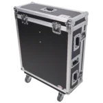 ProX ATA flight case with doghouse and caster wheels protecting PreSonus StudioLive 32SX digital audio mixer console
