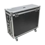 ProX ATA flight case for Yamaha DM7 expansion console showing doghouse compartment detail with protective padding