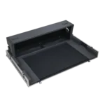 ProX ATA flight case for Yamaha DM7 expansion console with doghouse compartment and caster wheels