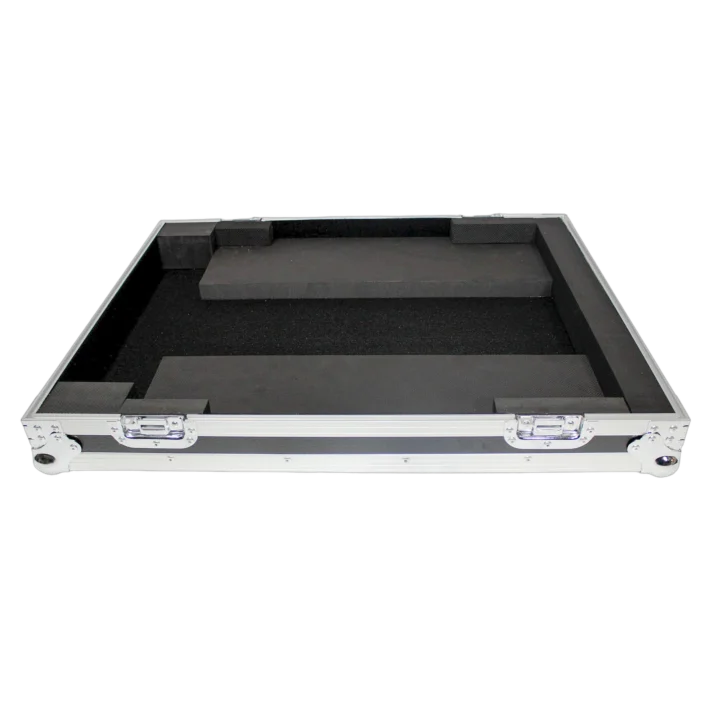 ProX ATA flight case for Yamaha TF1 digital audio mixer showing protective interior foam padding and console fit
