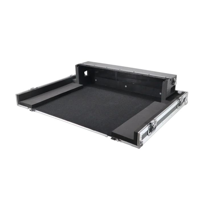 ProX ATA flight case for Yamaha TF3 digital audio mixer with doghouse compartment and caster wheels